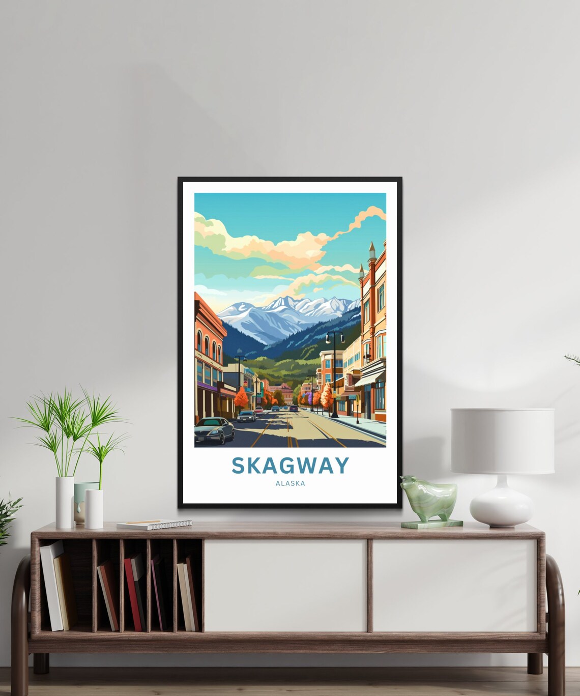 Skagway Alaska Frontier Main Street Personalized Travel Poster - Image 3