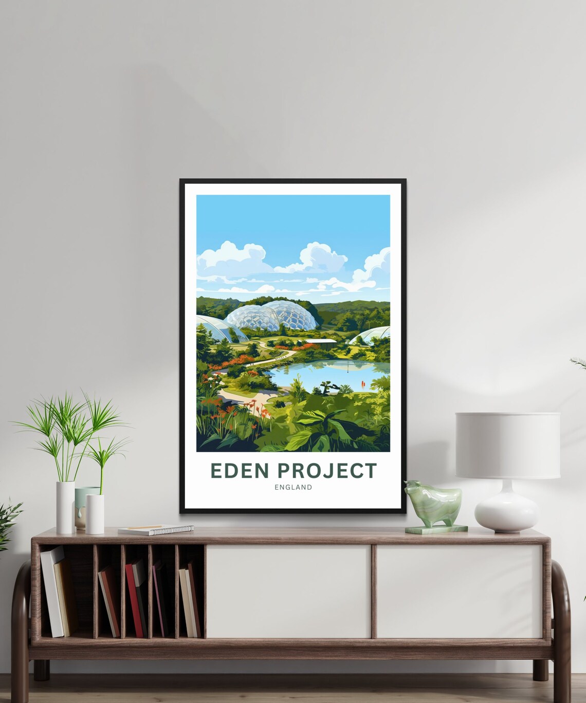 Eden Project England Botanical Biomes Gardens Cornwall Travel Poster - Image 2