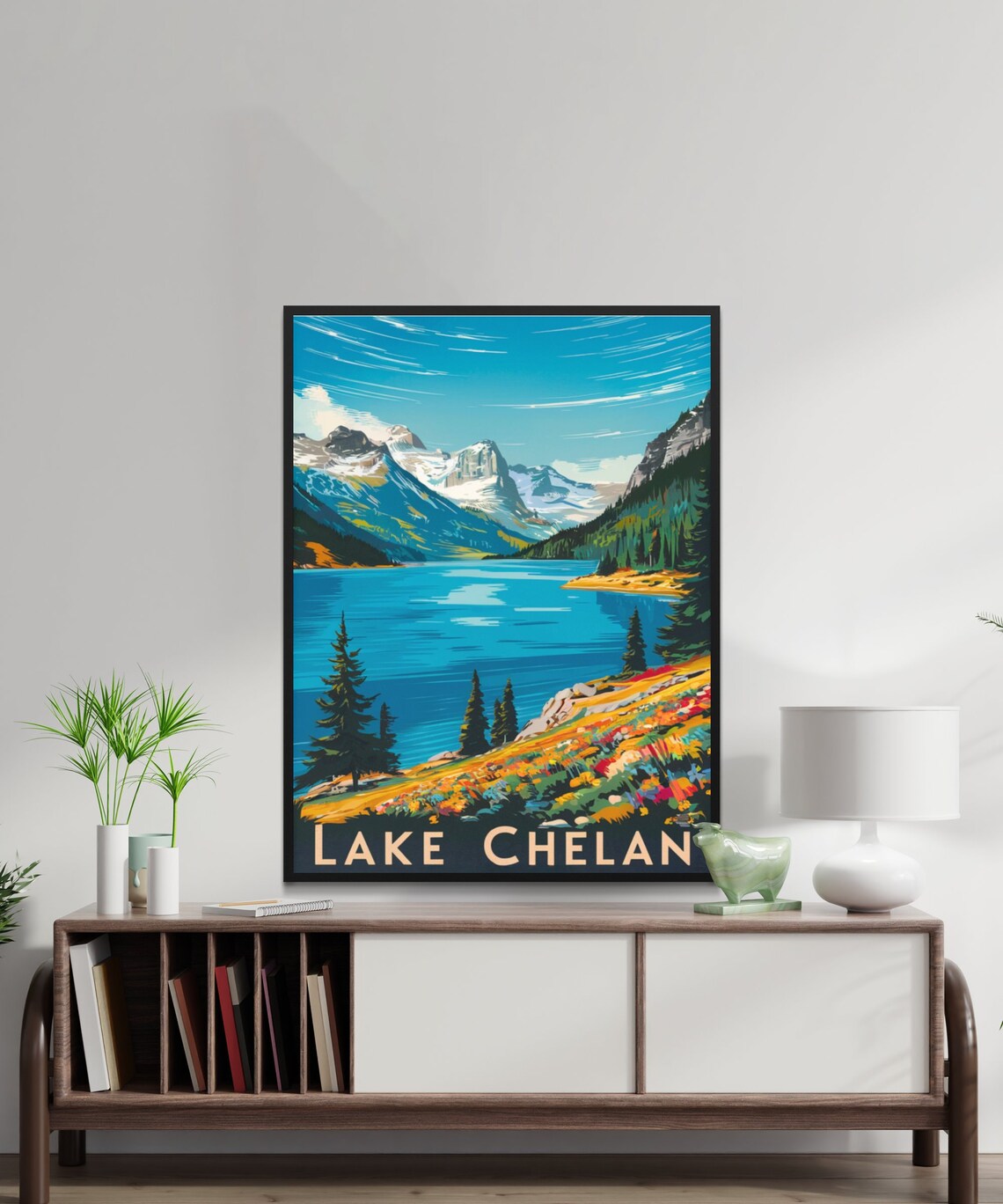 Lake Chelan Vintage Travel Poster, Washington Print - Image 2
