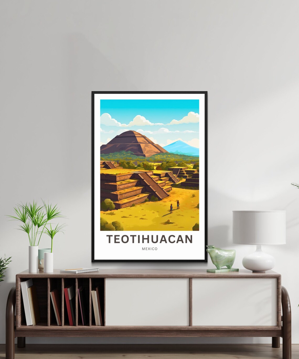 Teotihuacan Mexico Ancient Pyramids Golden Ruins Travel Poster - Image 4