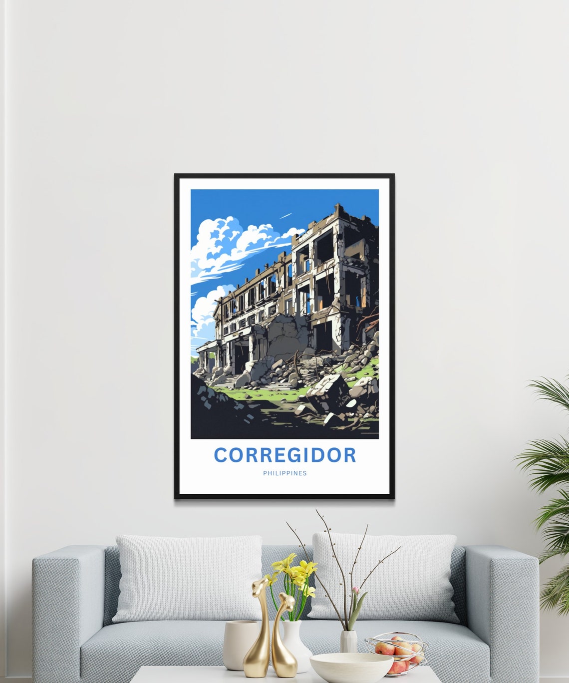 Corregidor Philippines Historic Wartime Barracks Ruins Travel Poster - Image 3