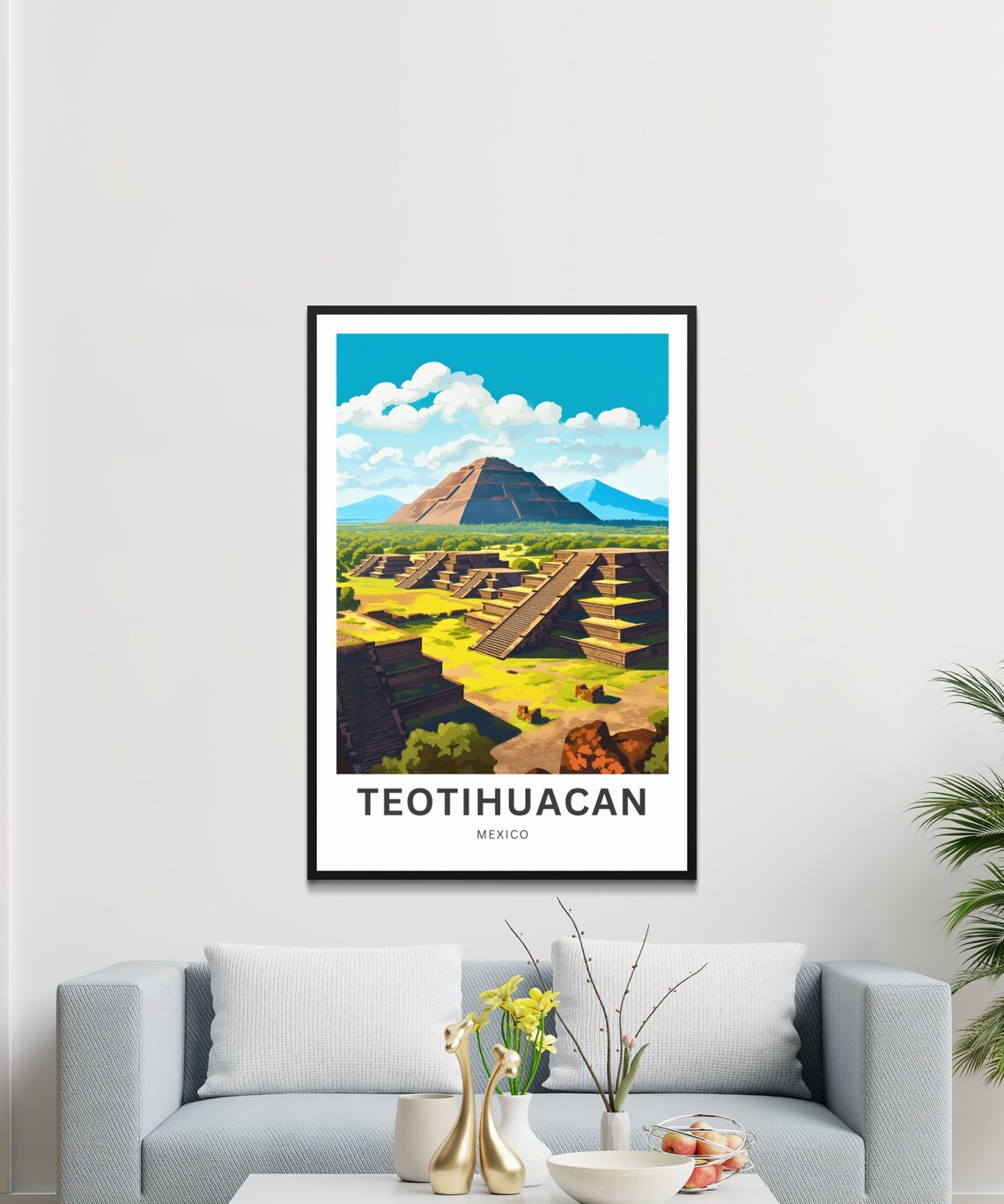 Teotihuacan Mexico Pyramid of the Sun Ancient Ruins Travel Poster - Image 4