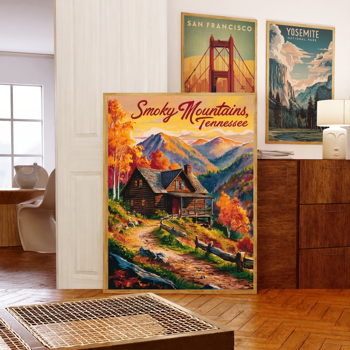 Smoky Mountain Vintage Travel Poster, Tennessee Art Print - Image 5