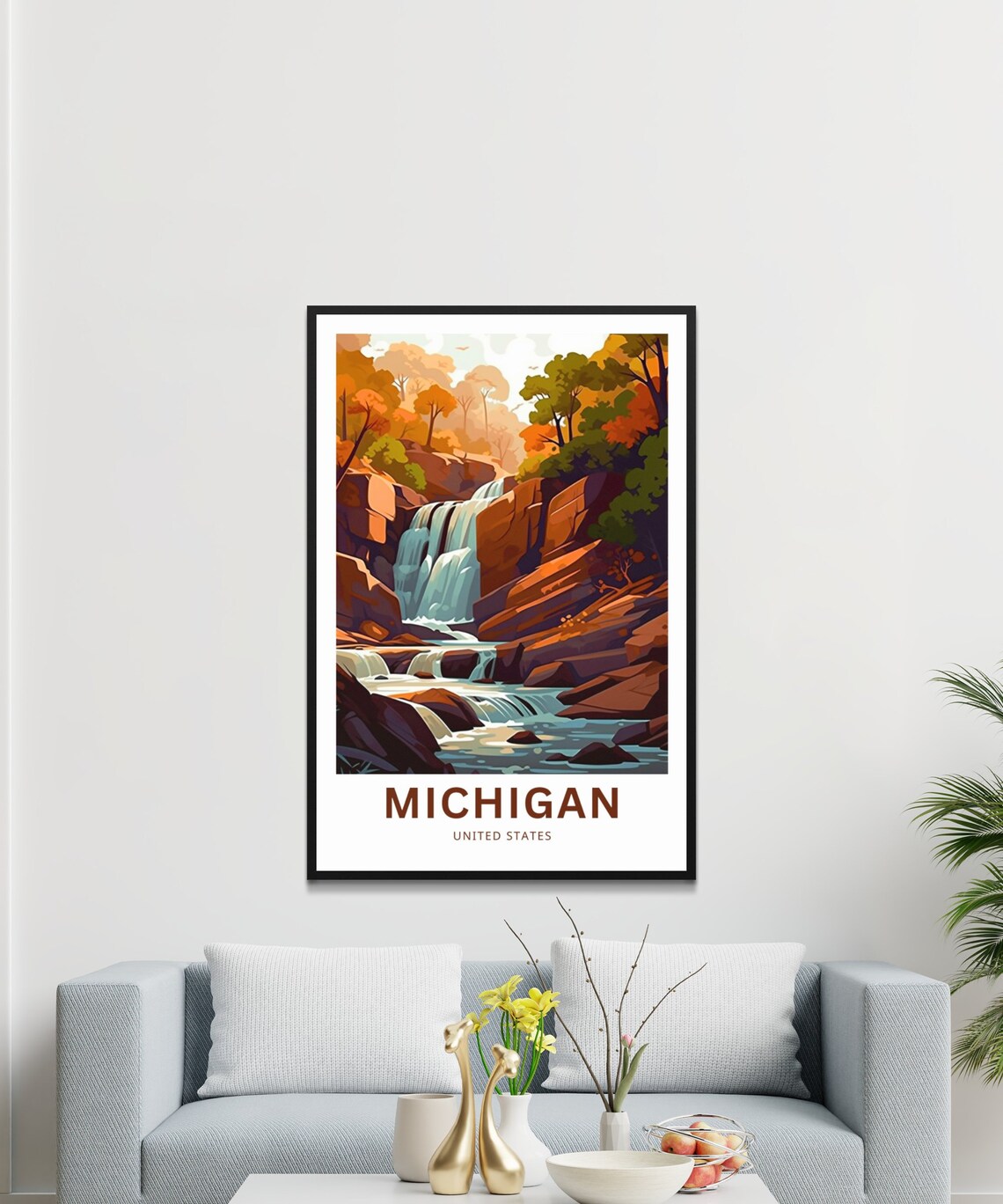 Michigan Travel Poster, United States Wall Art - Image 3