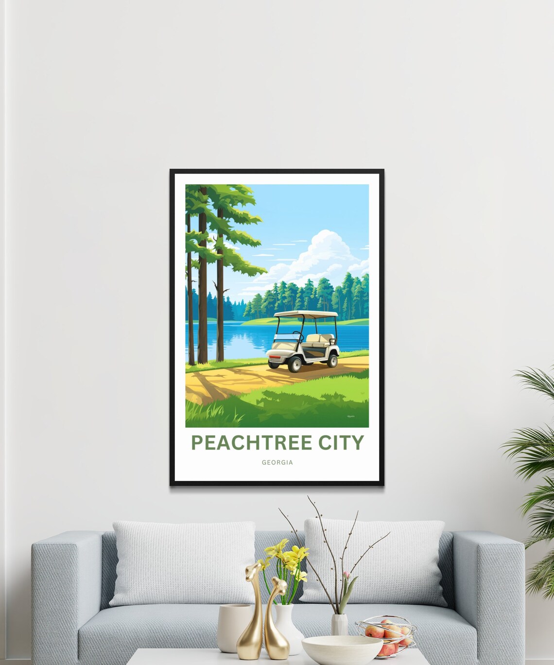 Personalized Peachtree City Travel Poster, Georgia - Image 3