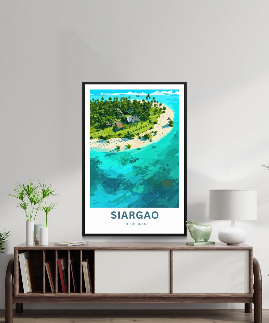 Siargao Island Aerial Turquoise Palm Cove Philippines Poster - Image 2