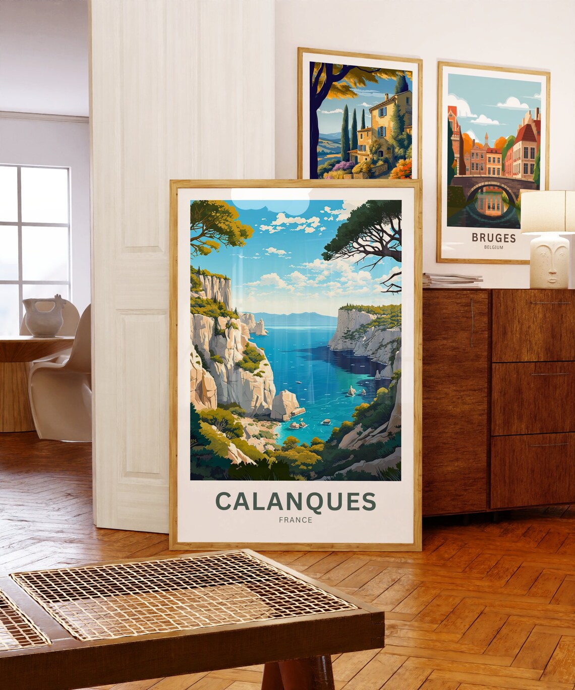 Personalized Calanques France Limestone Cliffs Cove Travel Poster - Image 5