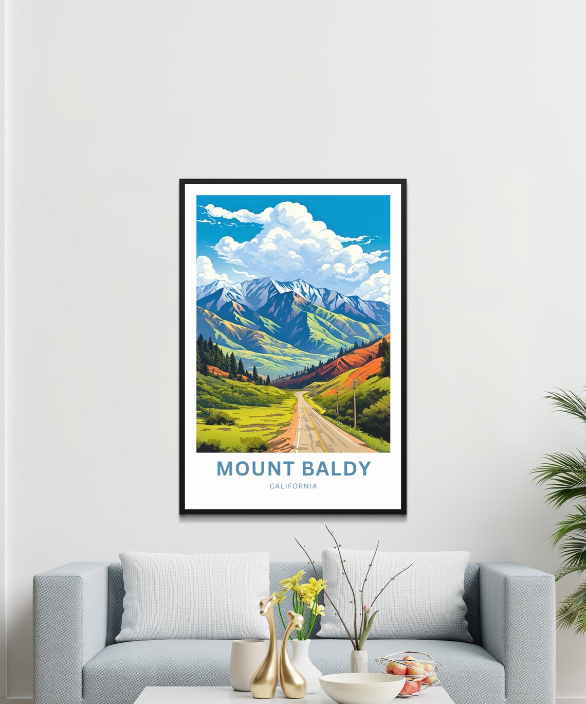 Mount Baldy California Alpine Valley Road Personalized Travel Poster - Image 4