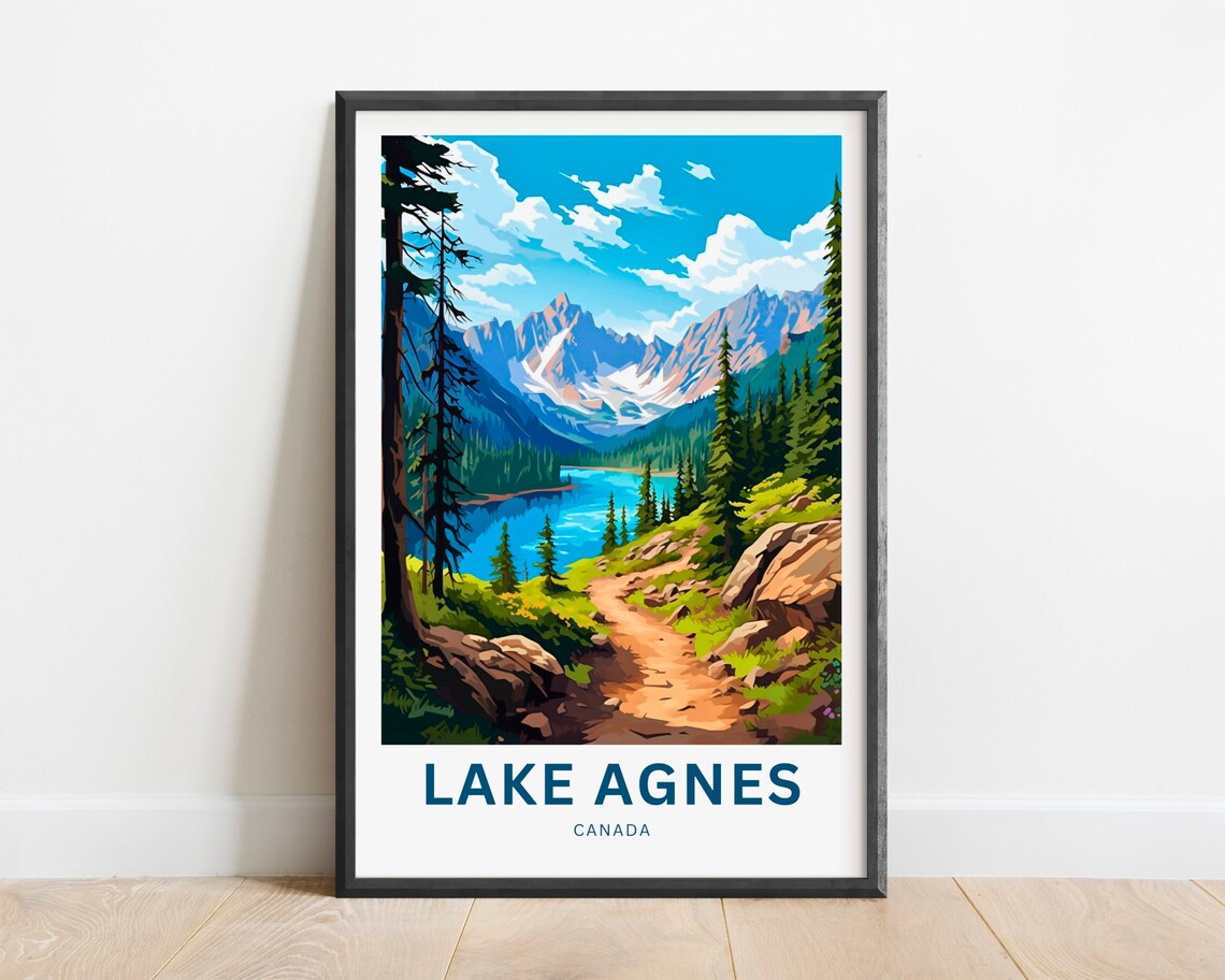Lake Agnes Canada Present Travel Poster