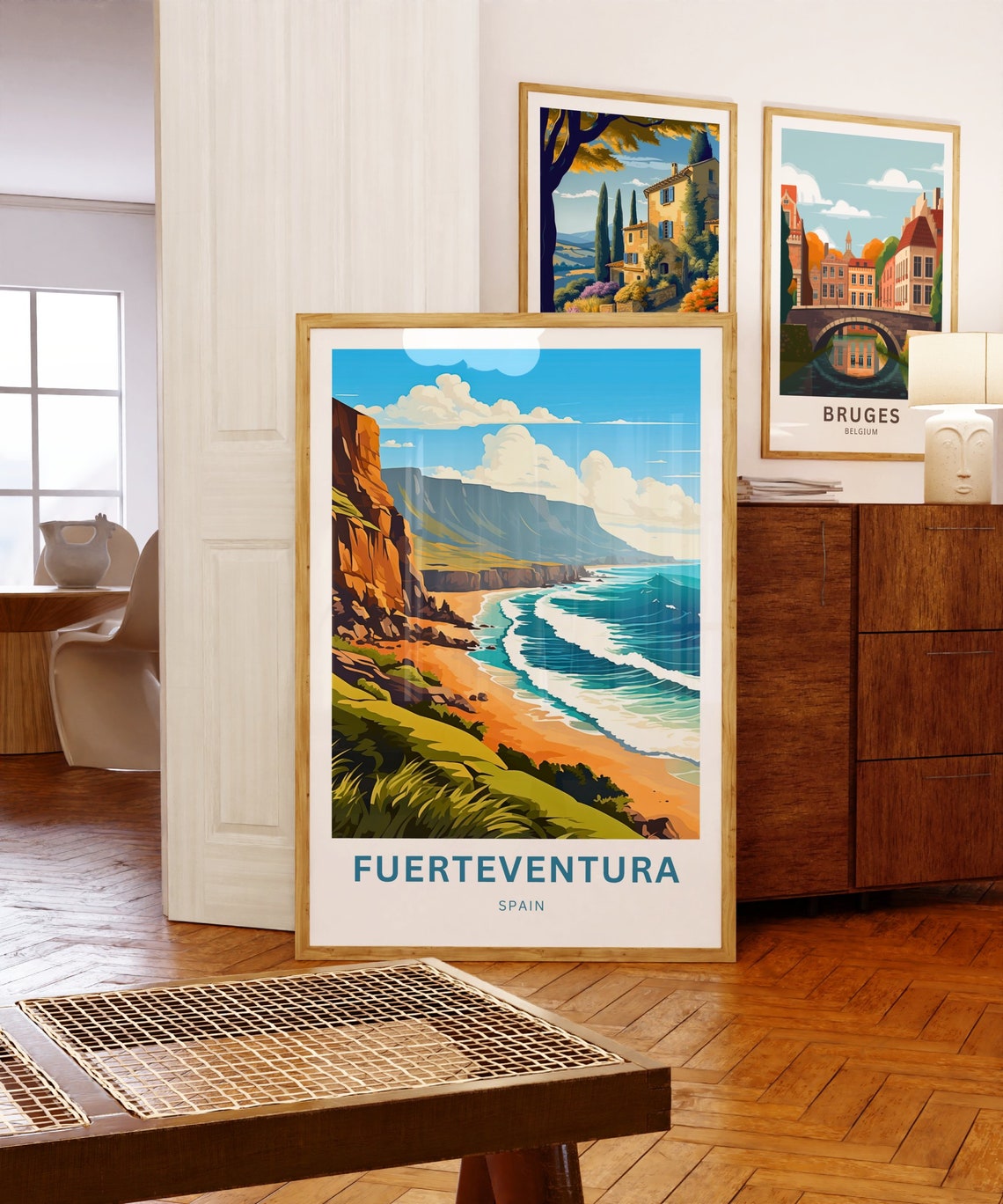 Personalized Lake Atitlan Guatemala Volcano Vista Flower Travel Poster - Image 5