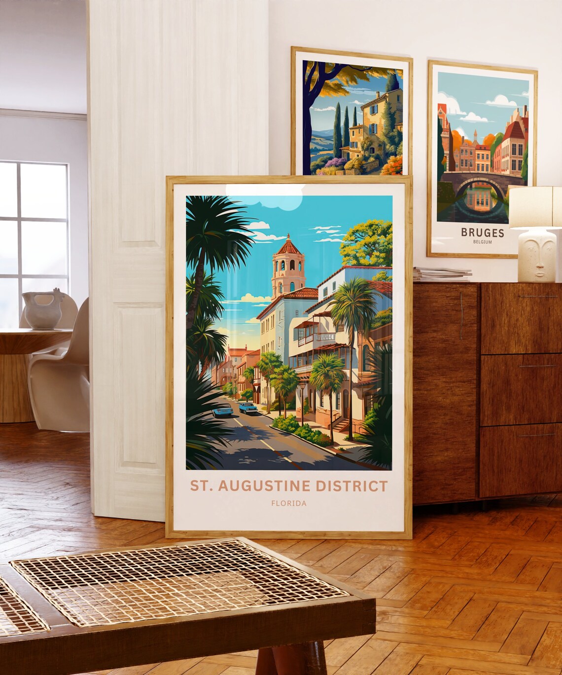 St. Augustine District Florida Historic Street Vintage Travel Poster - Image 5