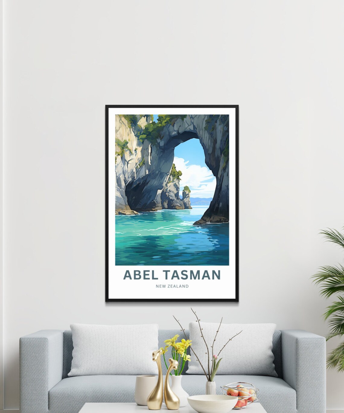 Abel Tasman New Zealand Natural Rock Arch Ocean Views Poster - Image 3