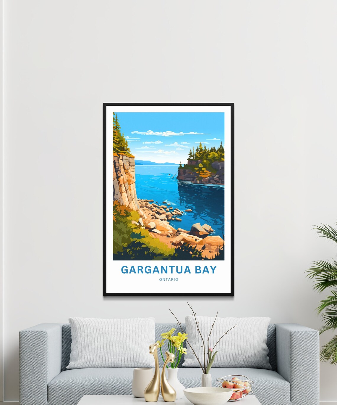 Personalized Gargantua Bay Rocky Headland Custom Vintage Travel Poster - Image 3
