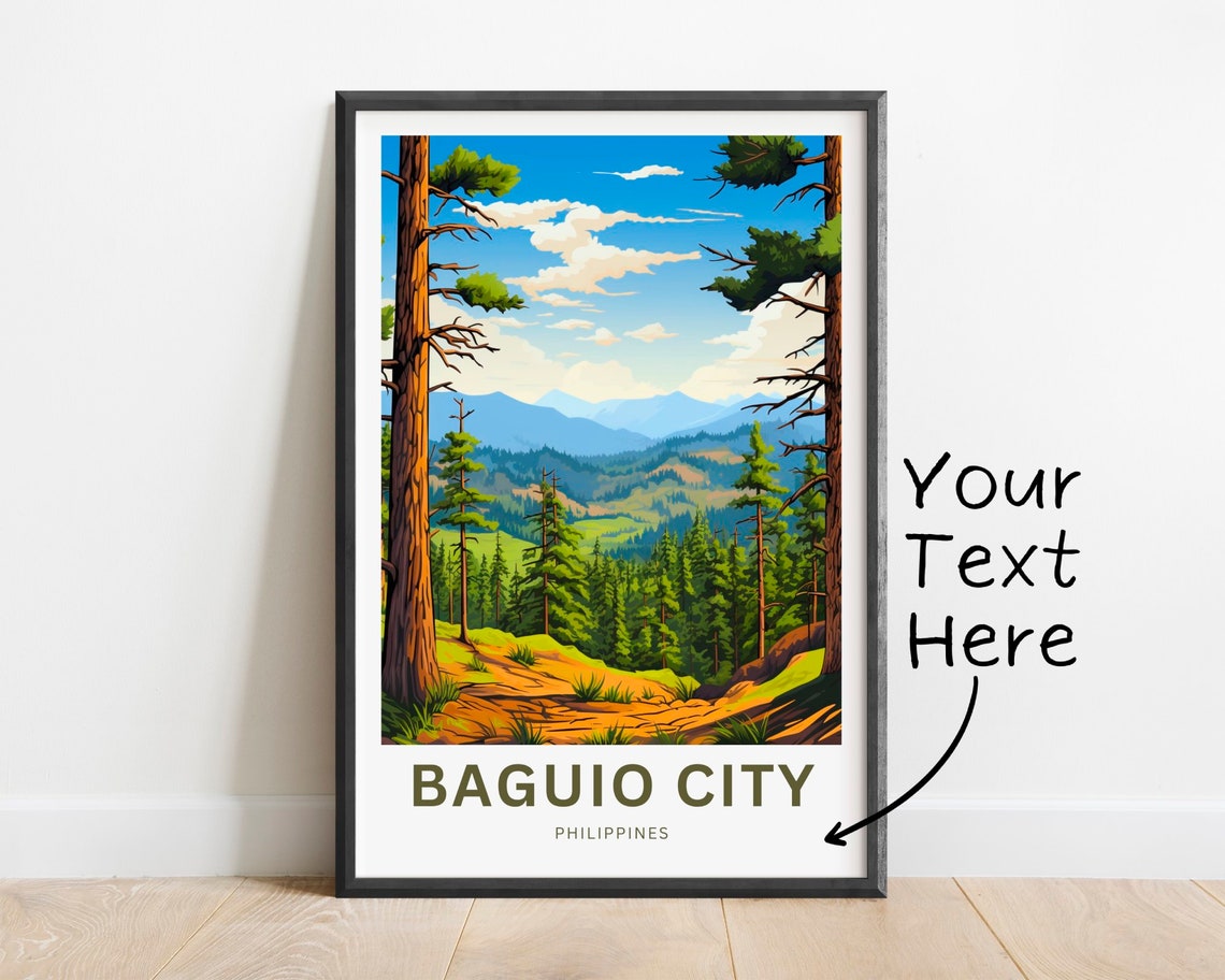Baguio City Philippines Personalized Pine Mountain Forest Poster