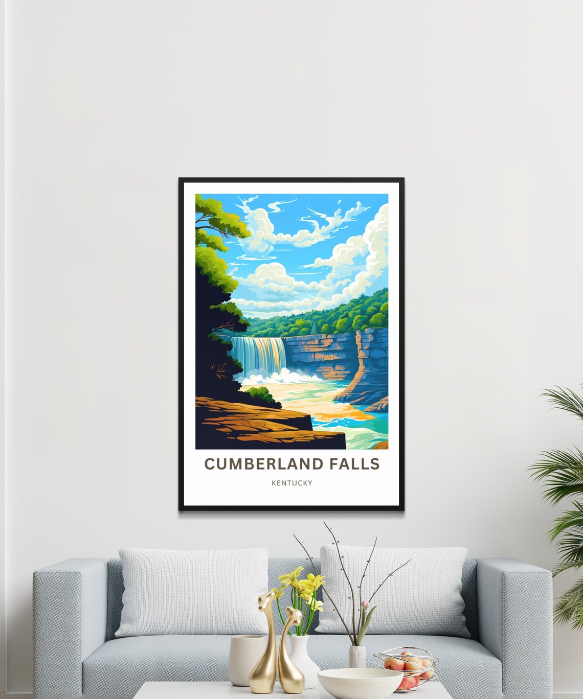 Cumberland Falls Kentucky Waterfall Gorge Nature Travel Poster - Image 3