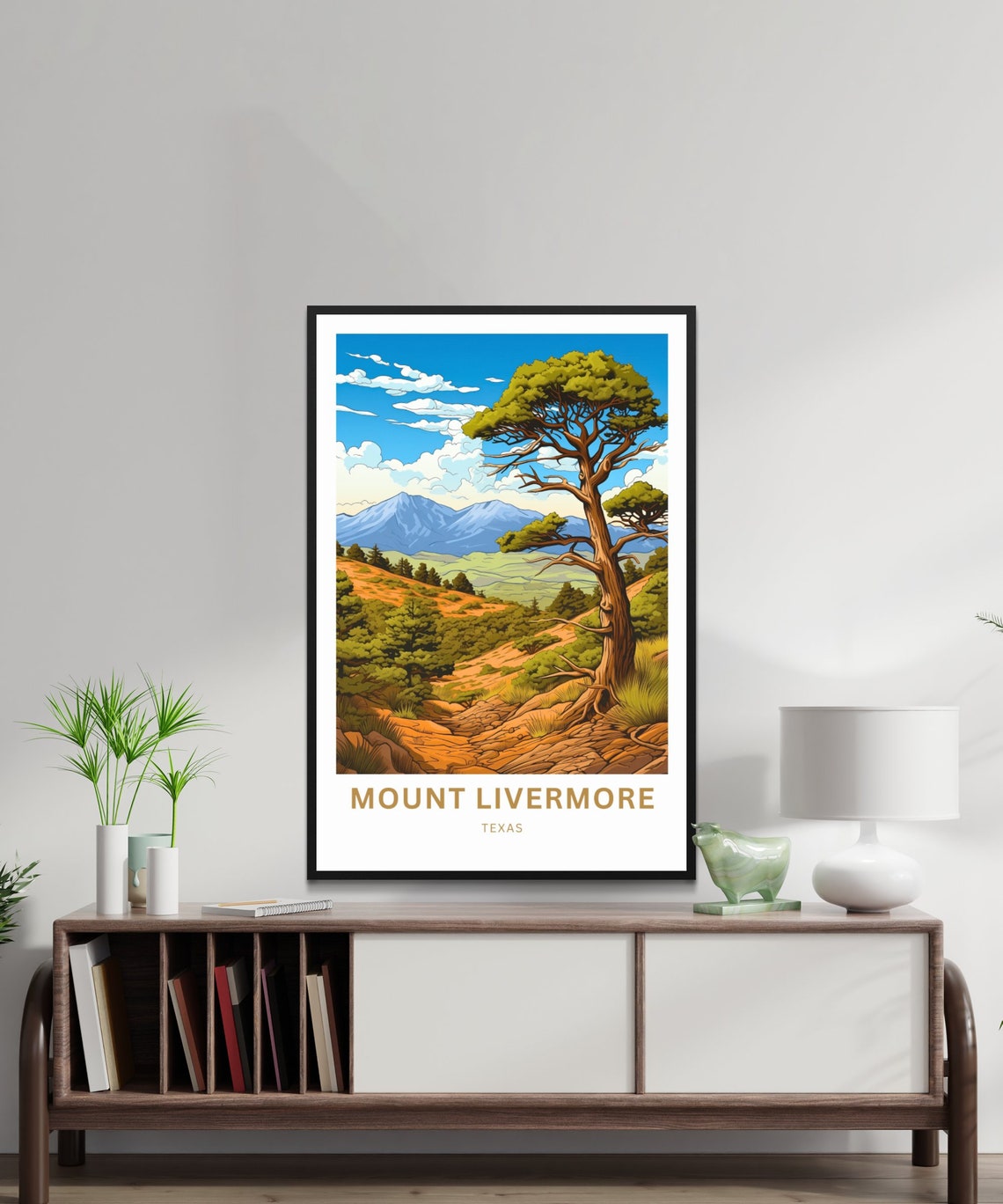 Mount Livermore Texas Rust Canyon Sunset Landscape Travel Poster - Image 3
