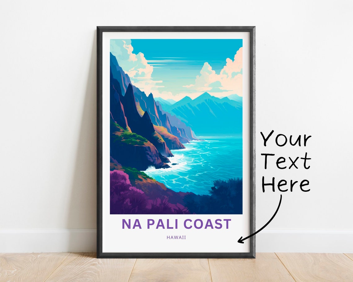 Personalized Na Pali Coast Hawaii Dramatic Sea Cliffs Ocean Poster