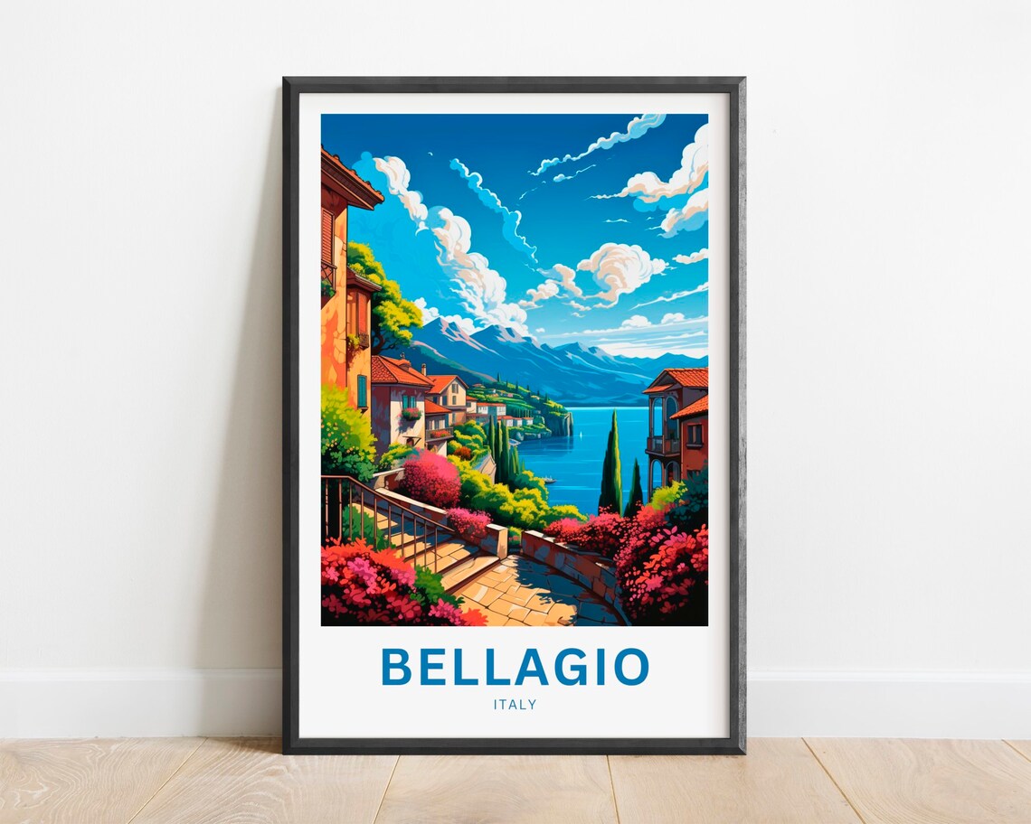 Bellagio Italy Lakeside Villas and Gardens on Lake Como Poster