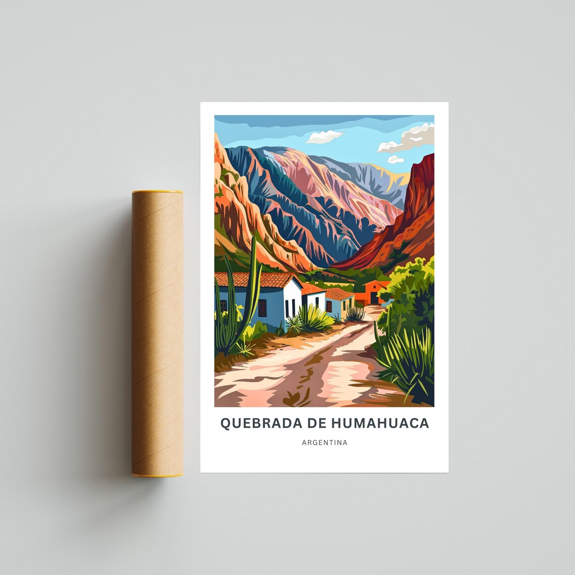 Quebrada de Humahuaca Argentina Colorful Mountains Village Poster - Image 4