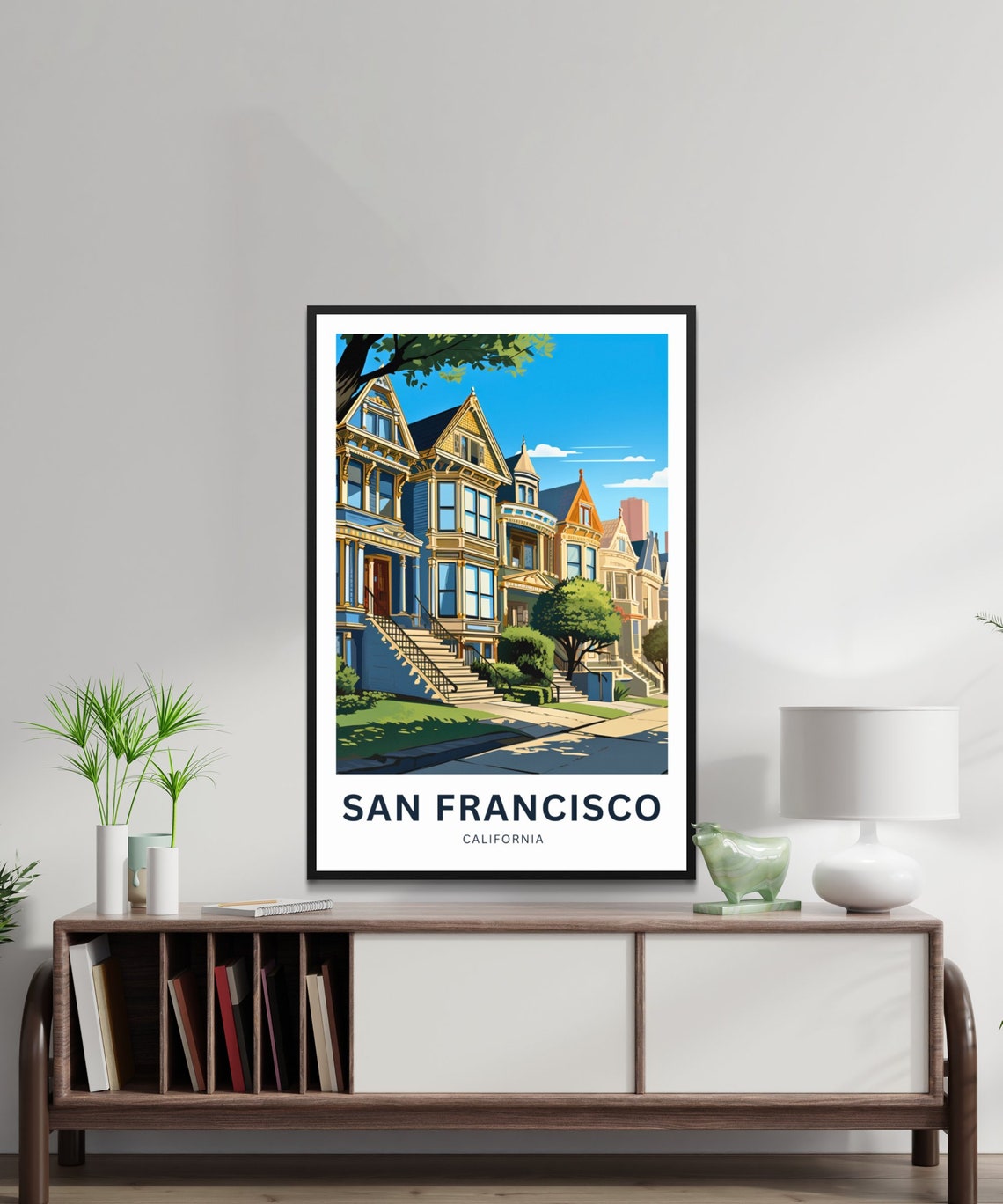 Personalized San Francisco Bay View Vintage Custom Travel Poster Art - Image 2