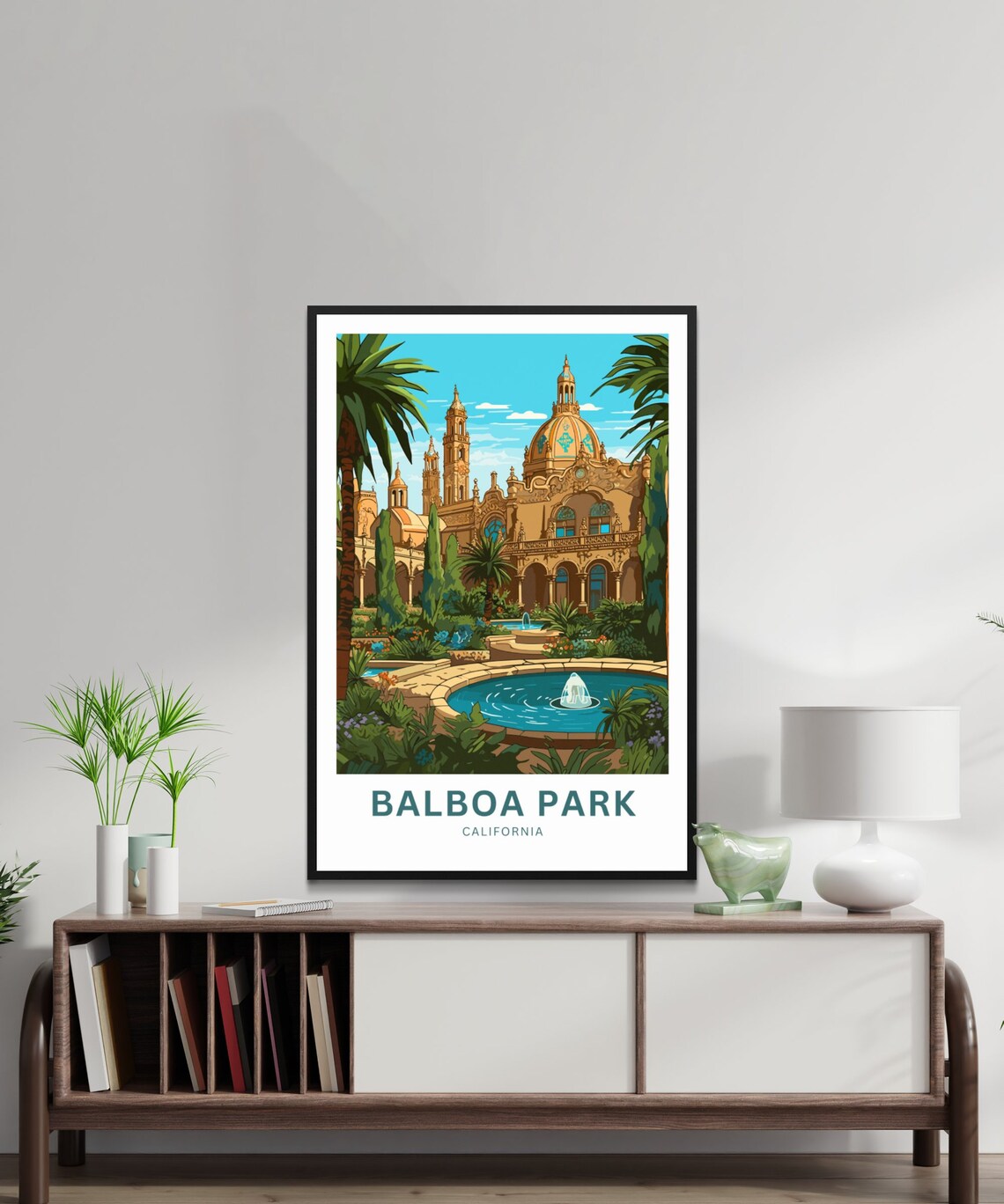 Balboa Park California Grand Spanish Dome Garden Fountain Poster - Image 2