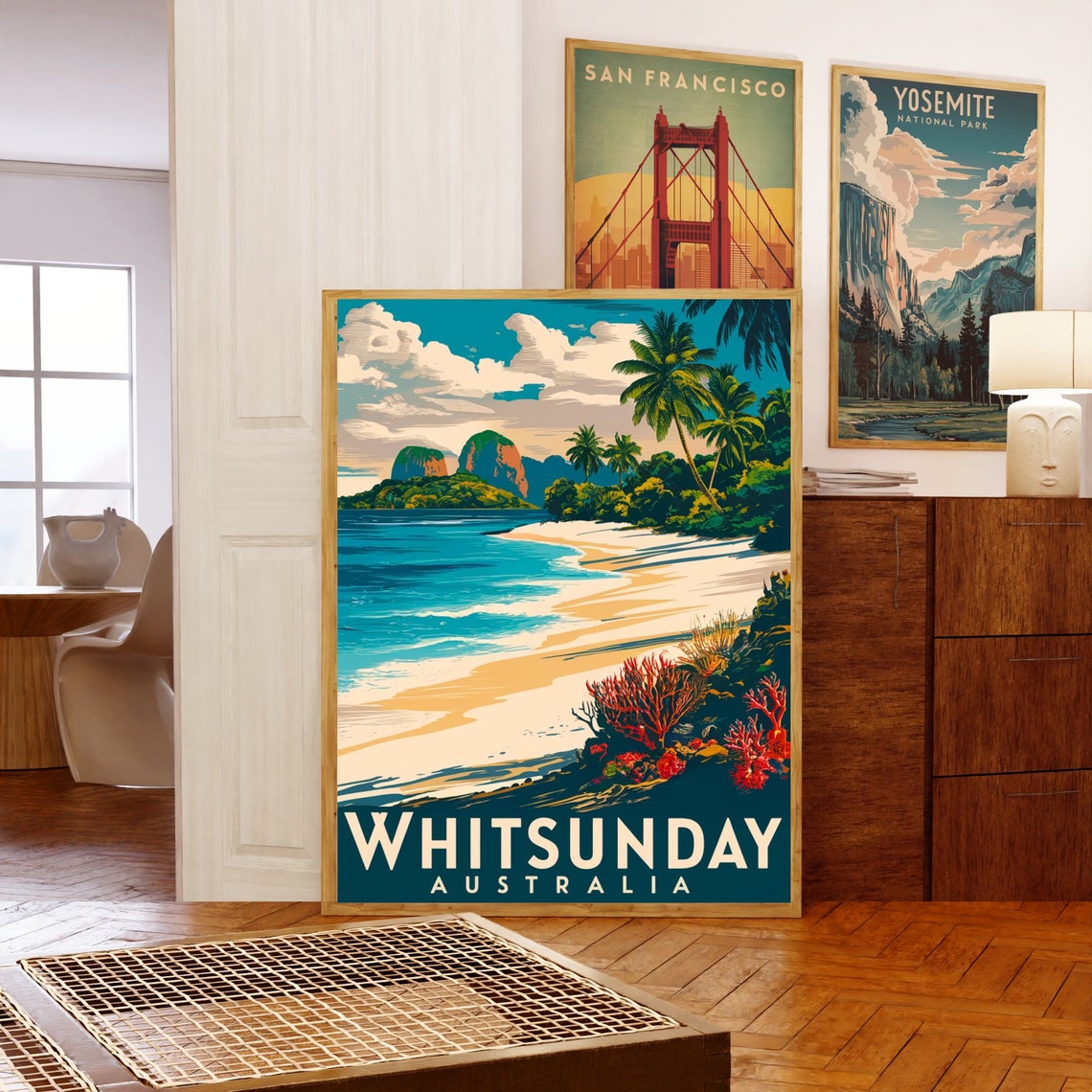 Whitsunday Australia Tropical Beach Palm Island Vintage Poster - Image 5