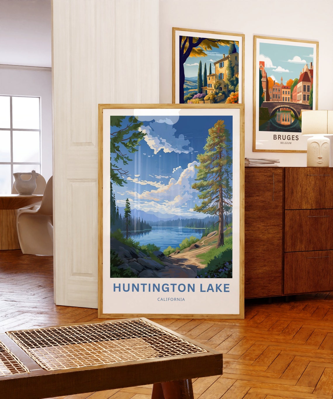 Huntington Lake California Pine Forest Trail Lakeside View Poster - Image 5