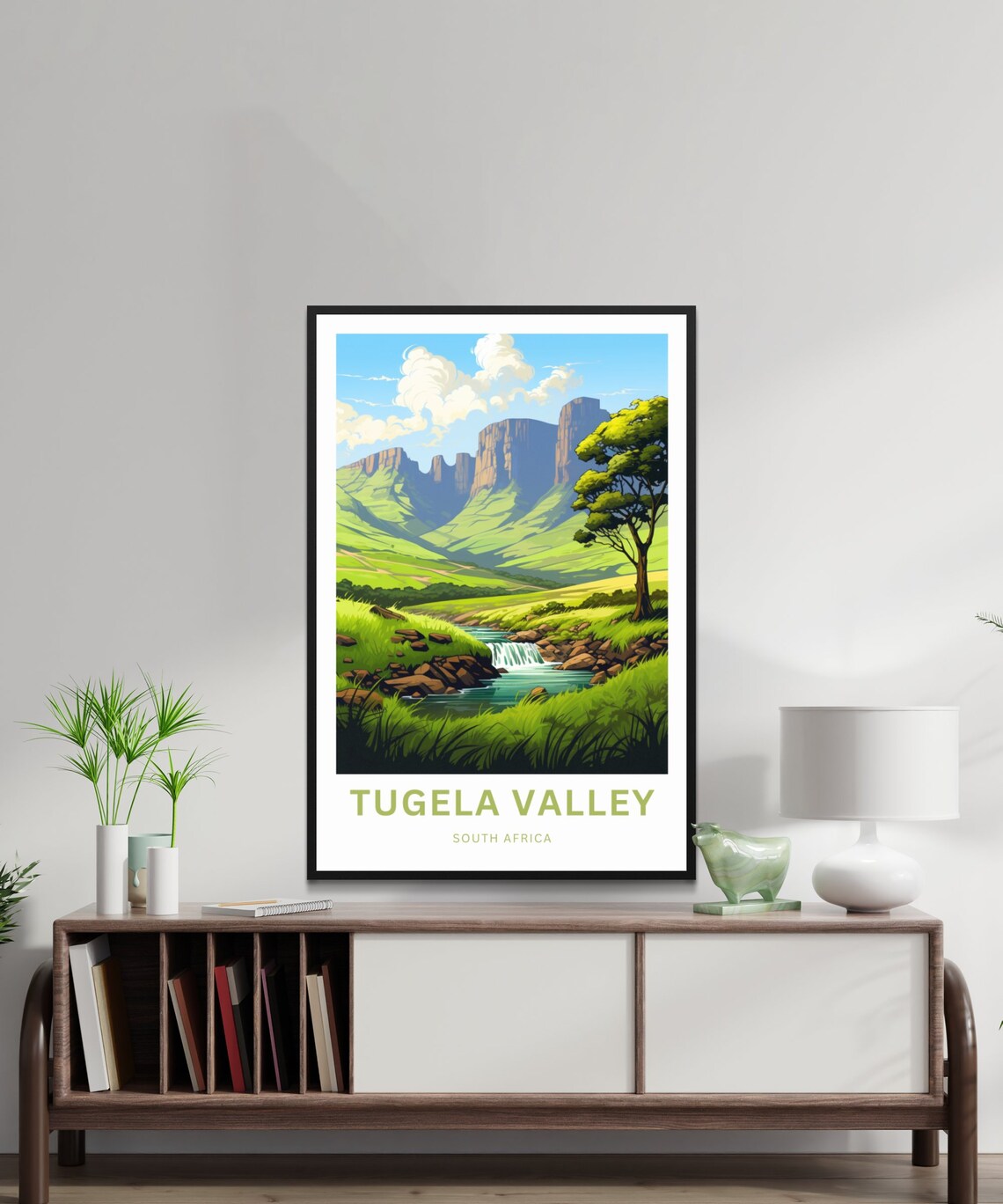 Tugela Valley South Africa Waterfall River Mountain Travel Poster - Image 2