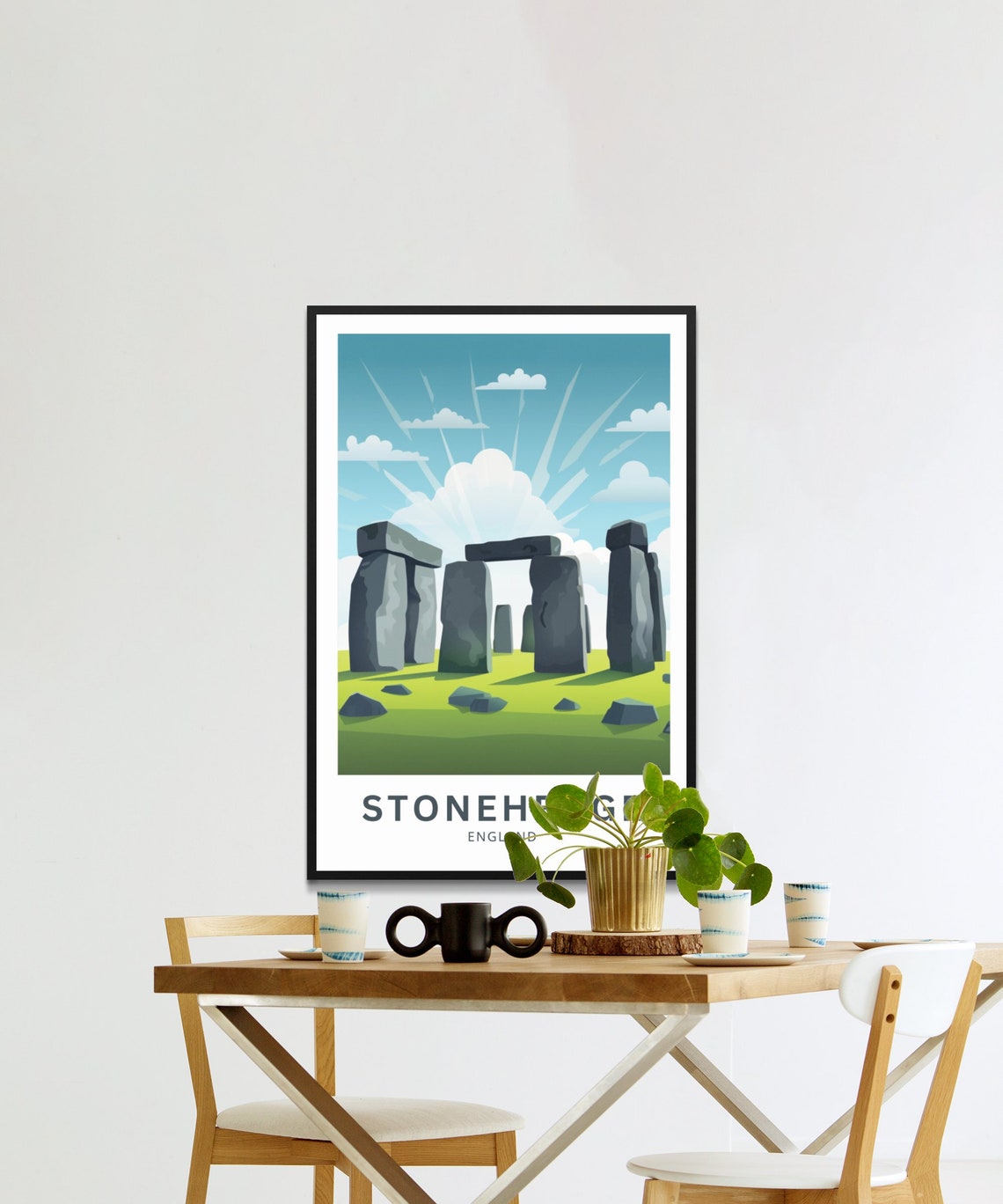 Stonehenge England Ancient Stone Circle Vintage Travel Poster - Image 2