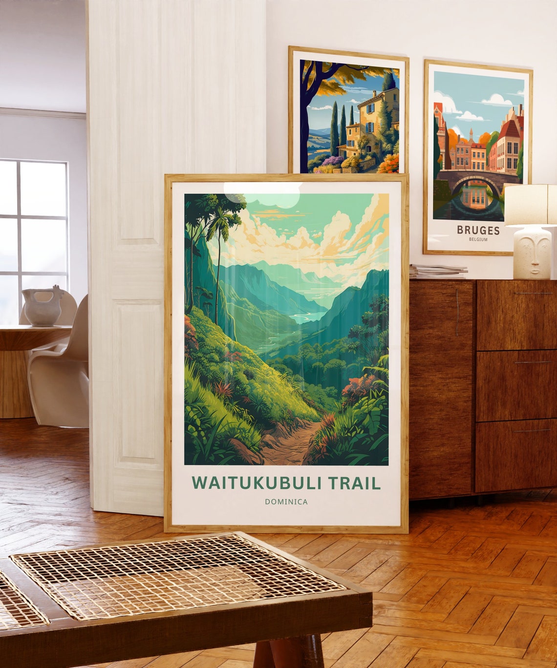Waitukubuli Trail Travel Print Waitukubuli Trail Poster Dominica Wall Art Framed Present Gift Dominica Present - Image 5