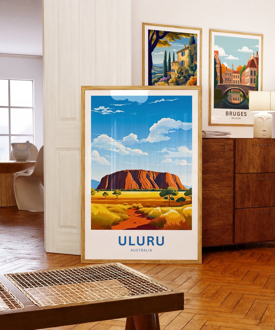 Uluru Australia Sacred Red Rock Sunset Outback Custom Text Poster - Image 5