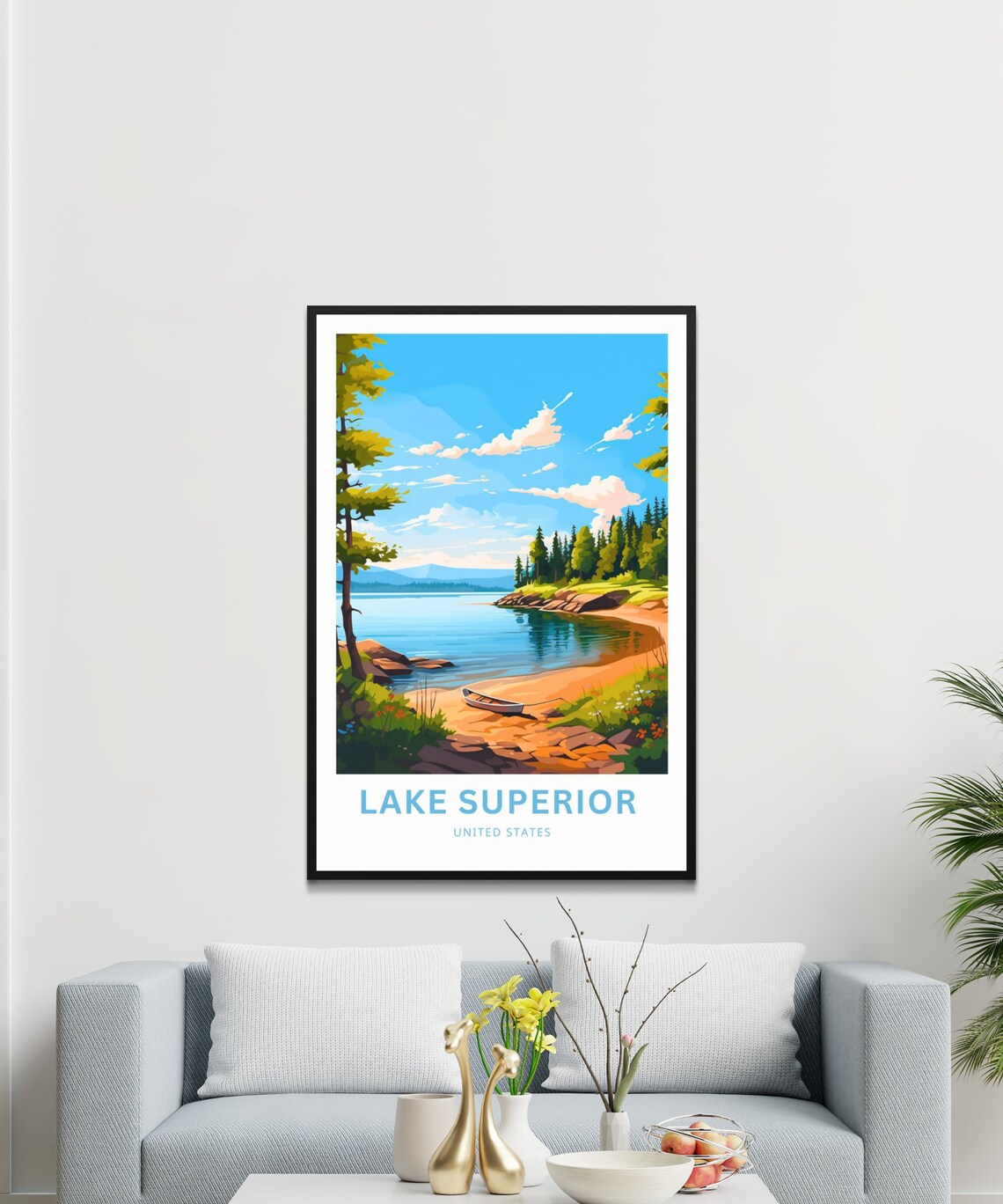 Lake Superior Travel Poster, United States View - Image 3