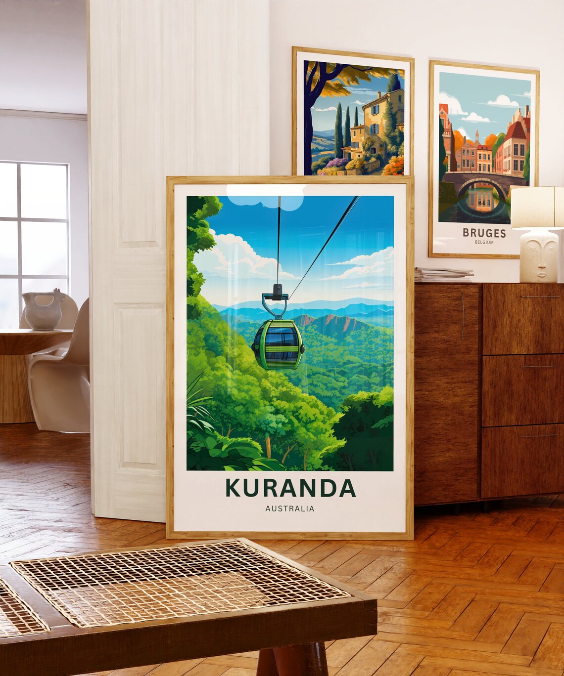Kuranda Australia Green Gondola Ride Vintage Travel Poster Gift - Image 5