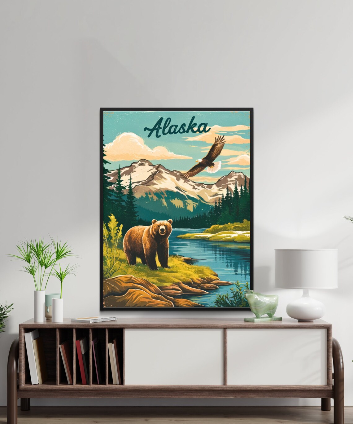 Alaska Vintage Travel Poster, Alaska Art Print - Image 2