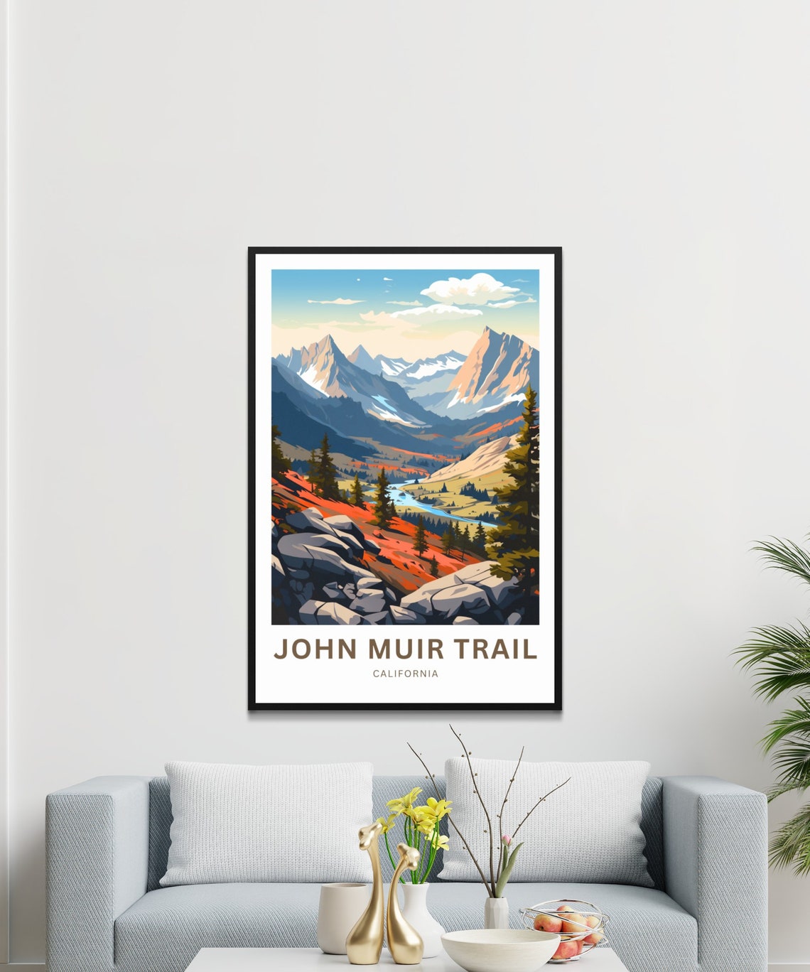 Personalized John Muir Trail Travel Print John Muir Trail Poster California Wall Art Framed Present Gift California Present - Image 3