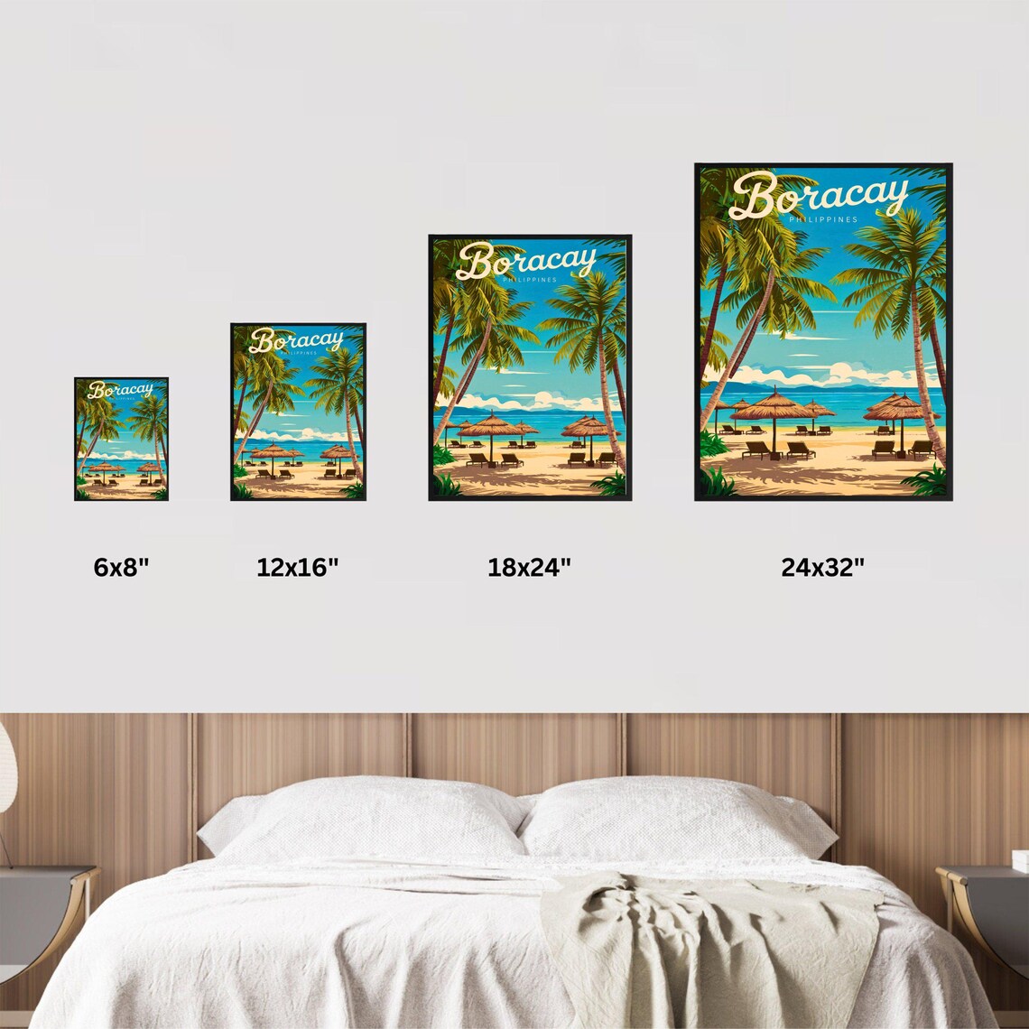 Boracay Vintage Travel Poster, Philippines Travel Poster - Image 3