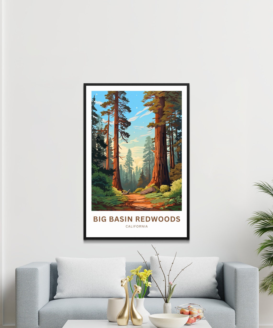 Big Basin Redwoods California Towering Forest Trail Travel Poster - Image 2
