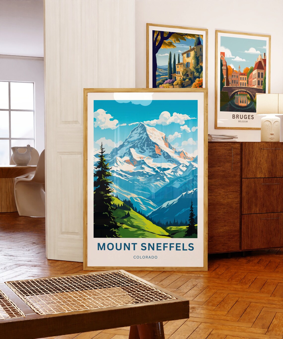 Mount Sneffels Travel Poster, Colorado Wall Art - Image 5