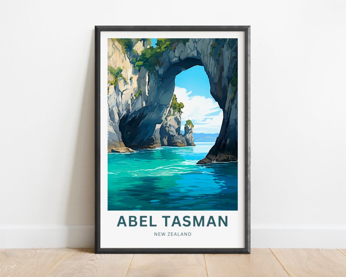 Abel Tasman New Zealand Natural Rock Arch Ocean Views Poster