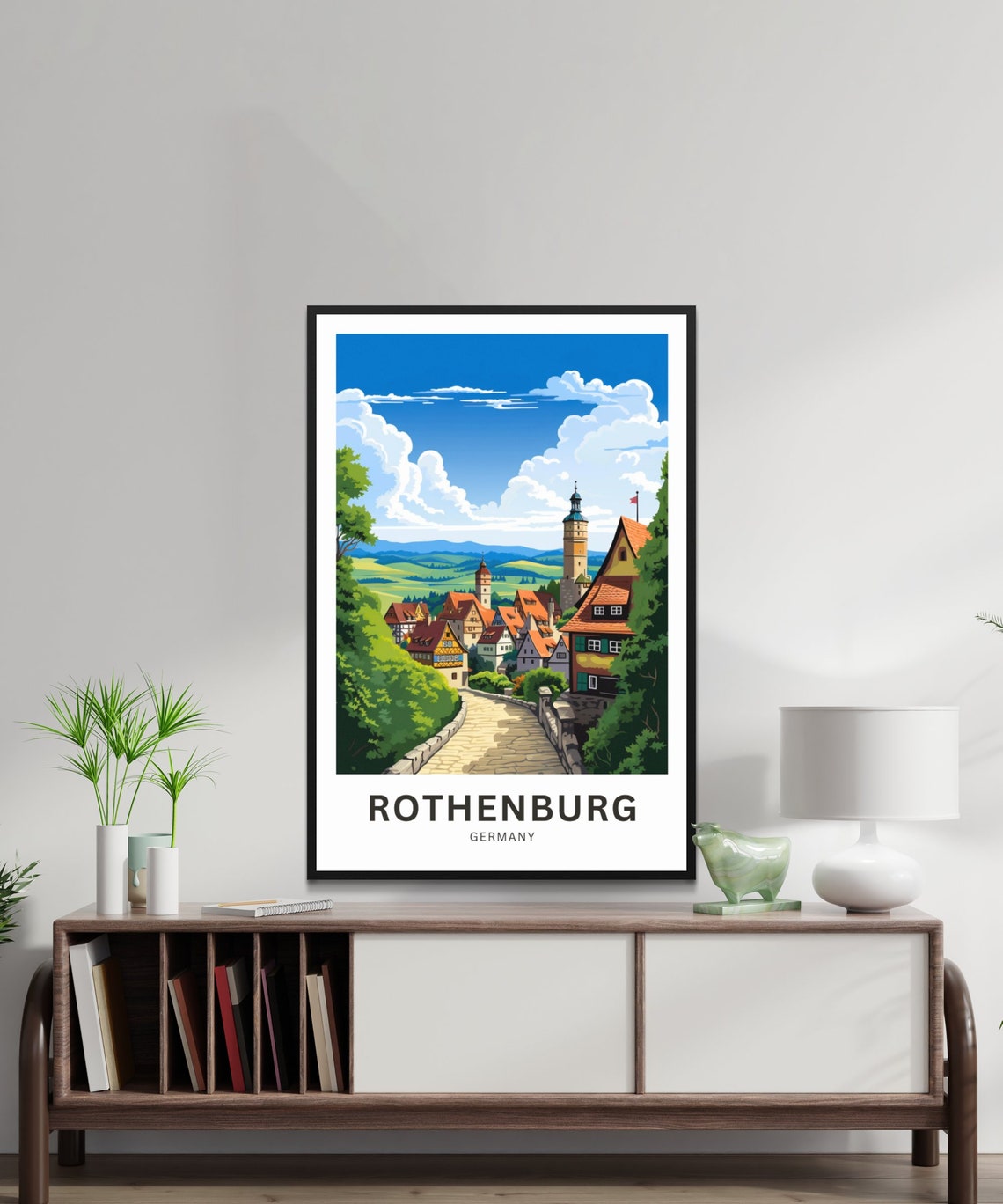 Rothenburg Germany Medieval Old Town Cobblestone Street Poster - Image 3