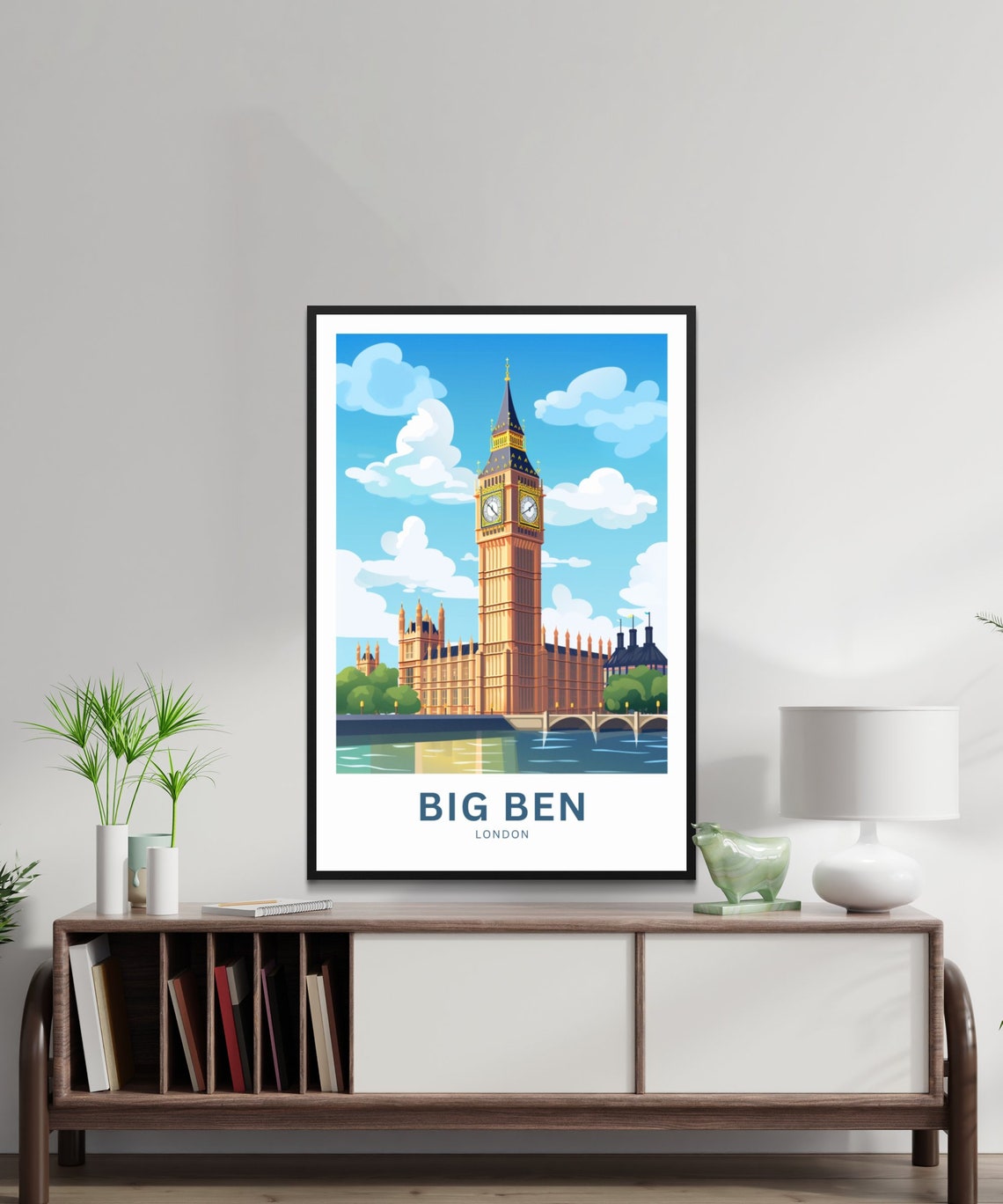 Big Ben Westminster Sunset Glow Thames London England Poster - Image 2