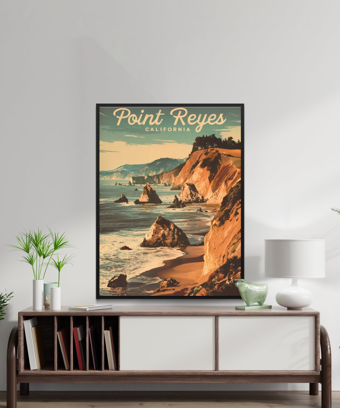 Point Reyes Vintage Travel Poster, California Art Print - Image 2