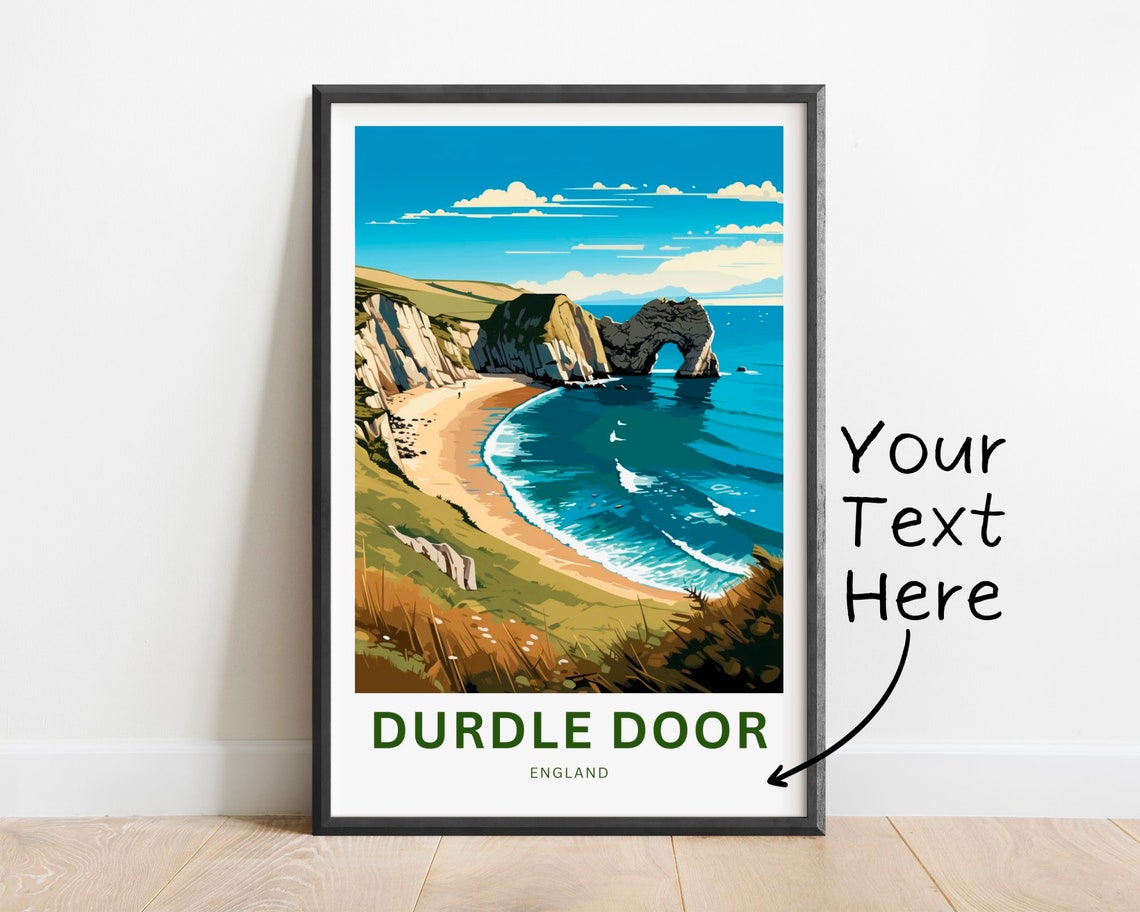 Durdle Door England Limestone Arch Coastline Personalized Poster