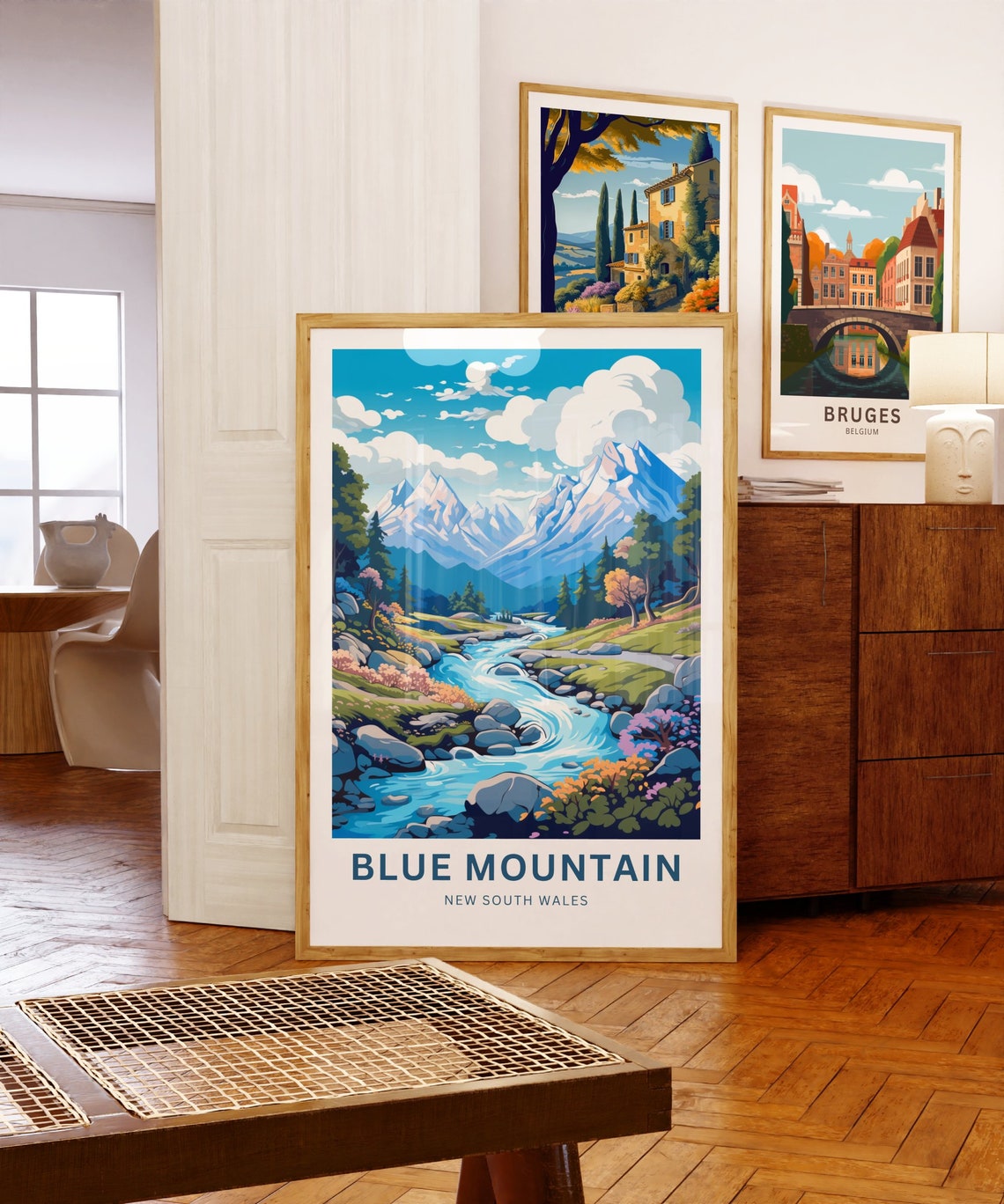 Blue Mountain New South Wales Alpine River Valley Scene Poster - Image 5