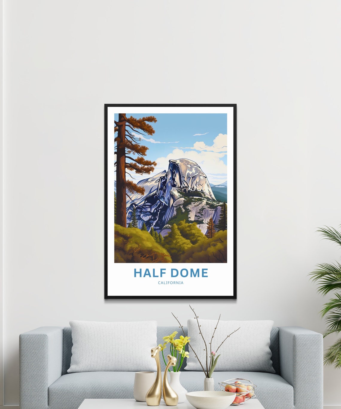 Half Dome California Personalized Yosemite Granite Travel Poster - Image 3