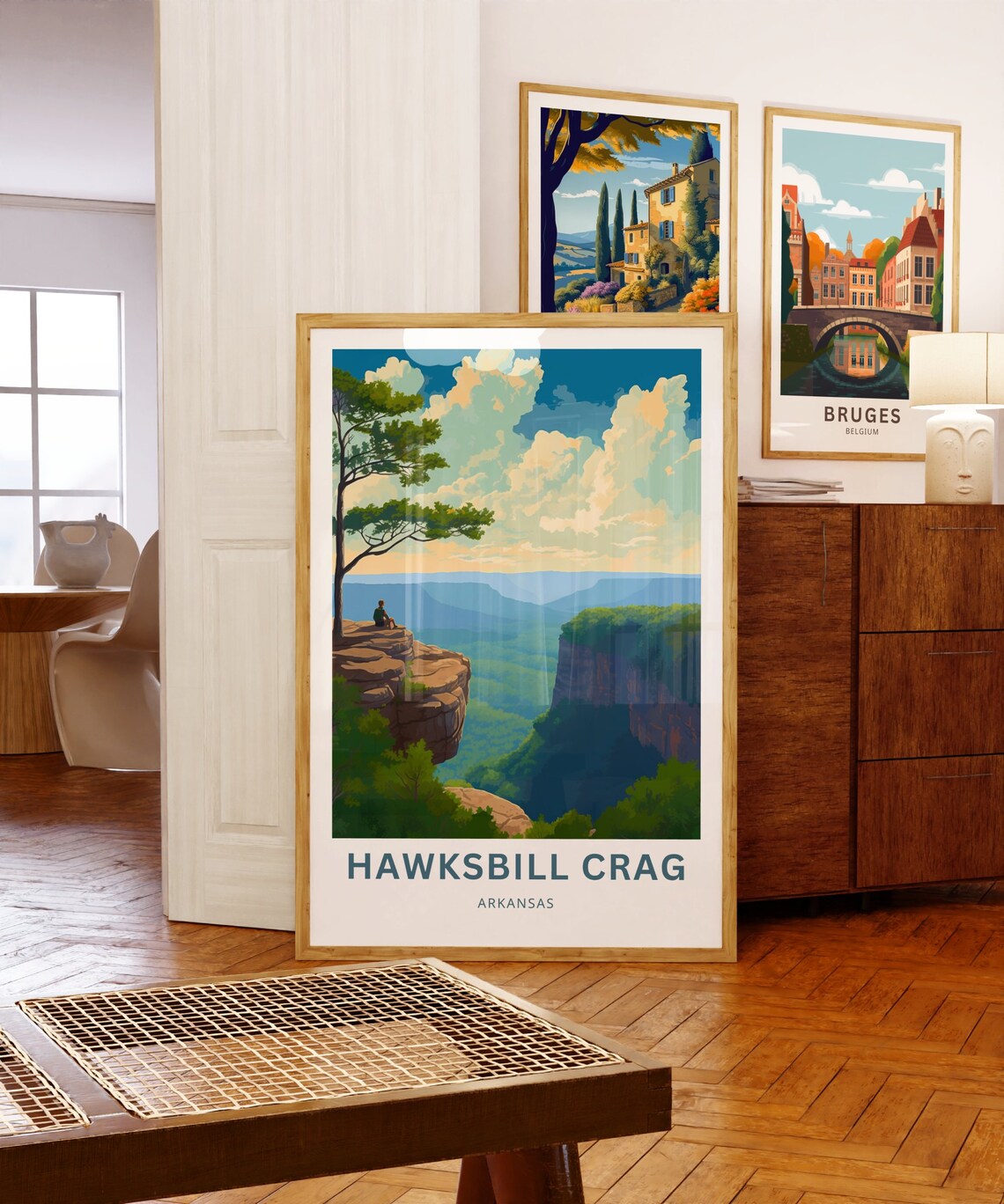 Personalized Hawksbill Crag Arkansas Bluff Overlook Travel Poster - Image 5