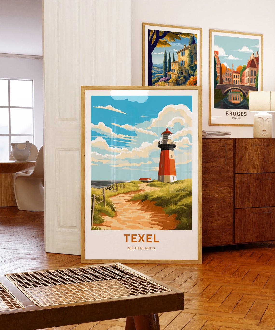 Texel Netherlands Lighthouse Coastal Dunes Custom Travel Poster - Image 5
