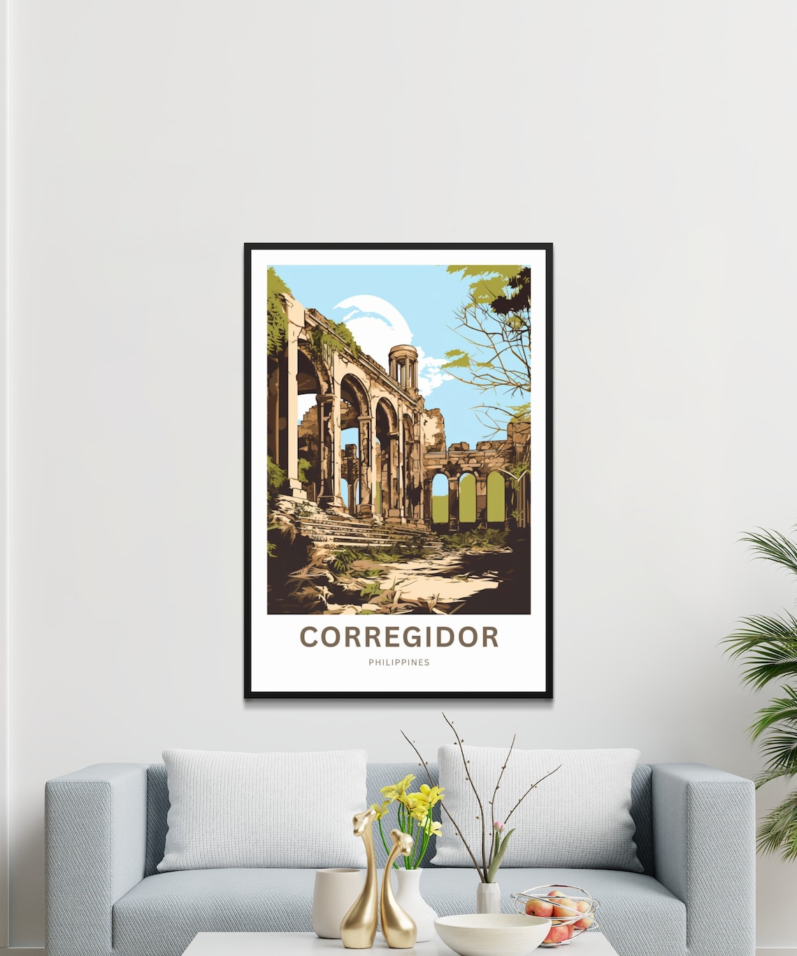 Corregidor Philippines Stone Ruins Arches Heritage View Poster - Image 3