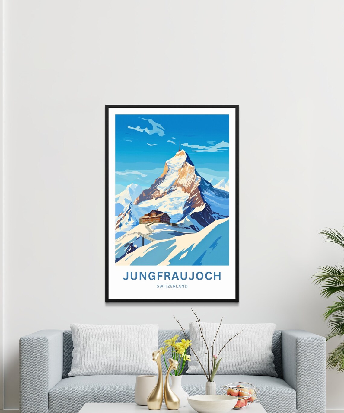 Jungfraujoch Travel Poster, Europe Wall Art - Image 2