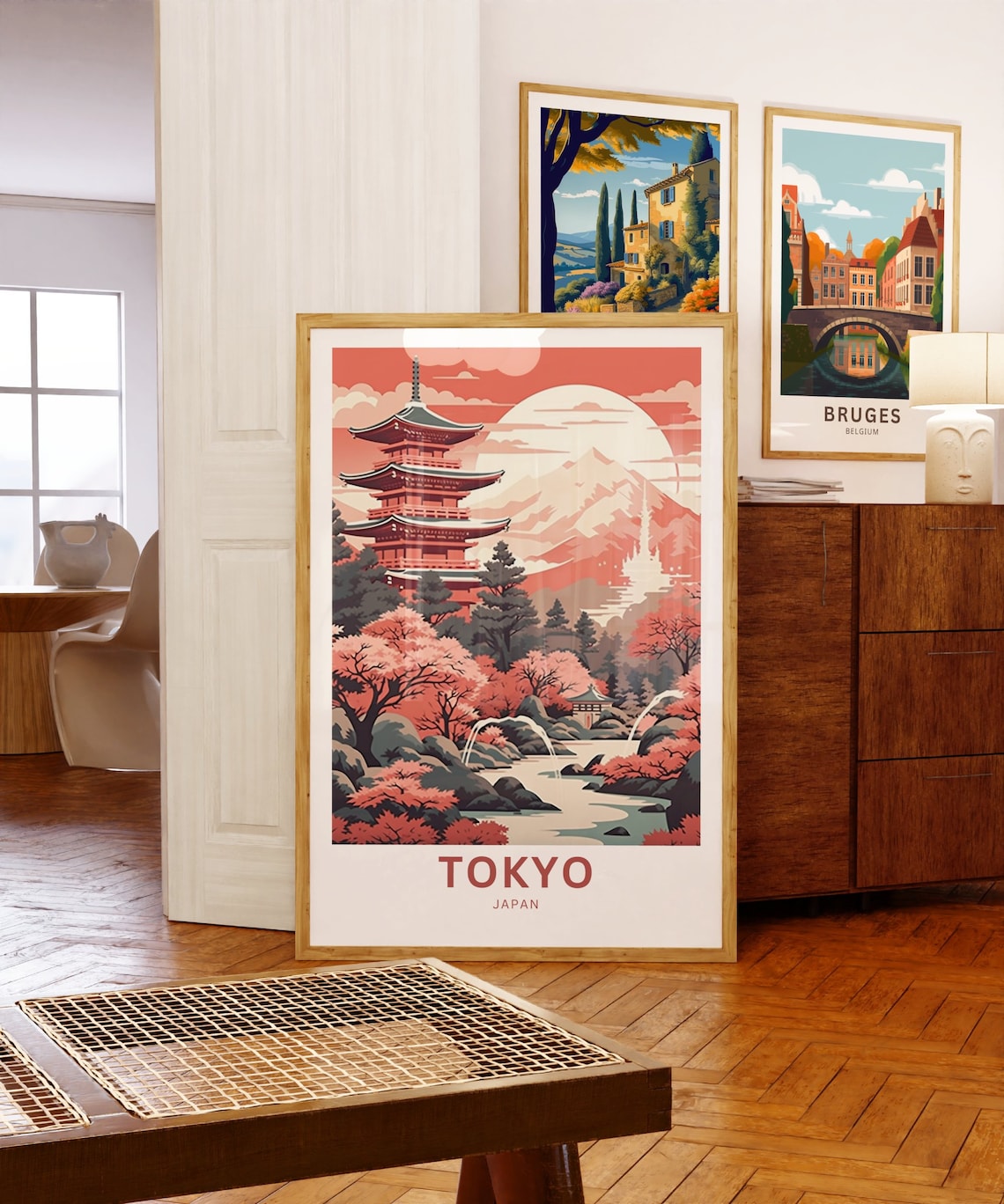 Tokyo Japan Pagoda Blossom Mount Fuji Personalized Travel Poster - Image 5